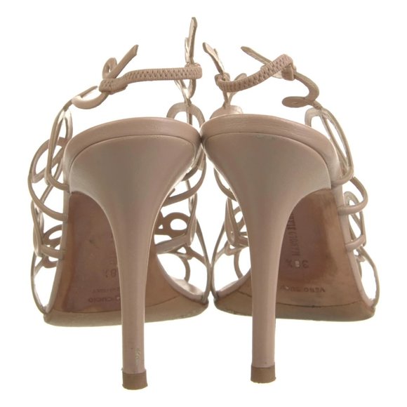 MANOLO BLAHNIK Leather Slingback Sandals - Picture 4 of 5